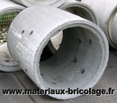 TUYAUX BETON PERFOREE DE 80CM EN 1 ML