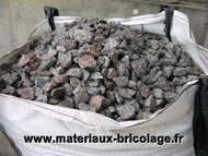 Big-bag Granit Schotter 60/120 +/-1300kg ( environ 1300kg )